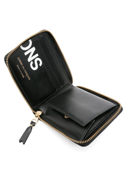 Portafoglio in pelle con logo COMME DES GARÇONS WALLET | SA7100HL1BLACK